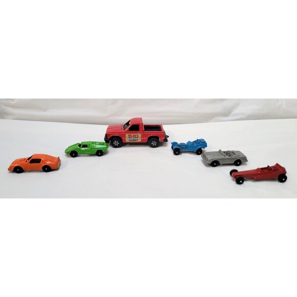 Lot of 6 Vintage Metal Tootsie Toy Die Cast Cars Fiat Dragster Pontiac S-10 More - Picture 2 of 6